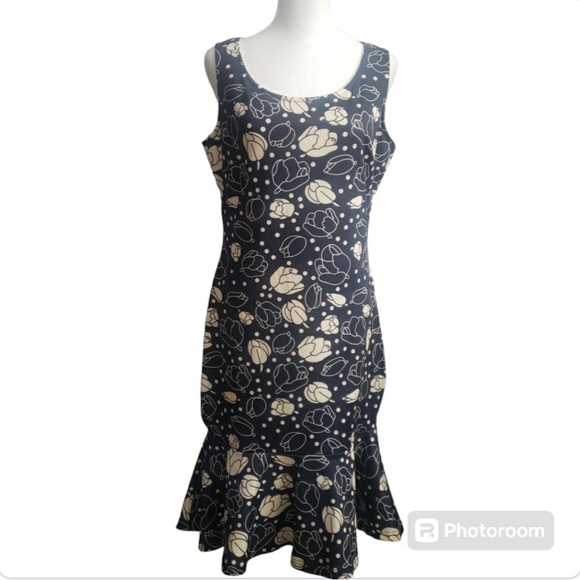 Fortric Sleeveless Fishtail Floral Dress - Size L - Picture 1 of 6